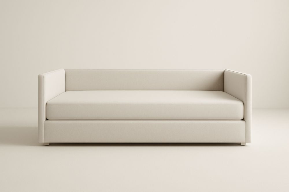 Beige Polyester Upholstered Daybed
