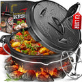 Ensemble Marmite en Fonte 7,3L avec Supports et Anse