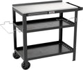 Chariot de Barbecue Extérieur Feasto 80x45 cm - Acier Inoxydable, Table Mobile avec Supports Assaisonnement et Outils
