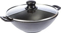 Ensemble Wok en Fonte 24 cm avec Accessoires Complets pour Induction