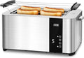 Grille-pain 4 fentes longues en inox avec écran tactile LED, 7 modes, 1400W