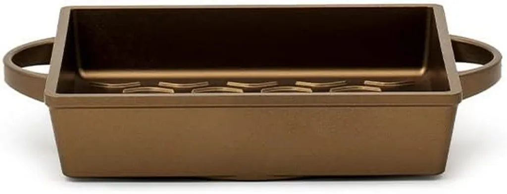 Gril antiadhésif induction 25x25 cm - Utilisable au four, aluminium moulé avec poignées intégrées
