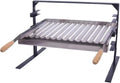 Support Barbecue en Acier Inoxydable avec Grille et Bac à Graisse - Gris - Dimensions 50x41x42 cm