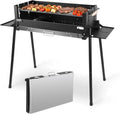 Barbecue Portable Pliable Denmay avec Support et Grille, Idéal pour Pique-niques et Camping