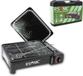 Barbecue à Gaz Portable avec Grille et Plaque de Cuisson - Étui de Transport Inclus
