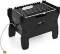 COSTWAY Brasero Portable 2 en 1 au Gaz et Bois avec Grille et Sac de Transport