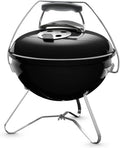 Weber Barbecue à Charbon Portable Smokey Joe Premium, Émaillé, Surface de Cuisson 37 cm, Poignée Tuck-N-Carry, Noir