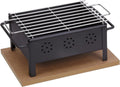 Barbecue de Table Portable avec Grille en Acier Inoxydable 25x20 cm