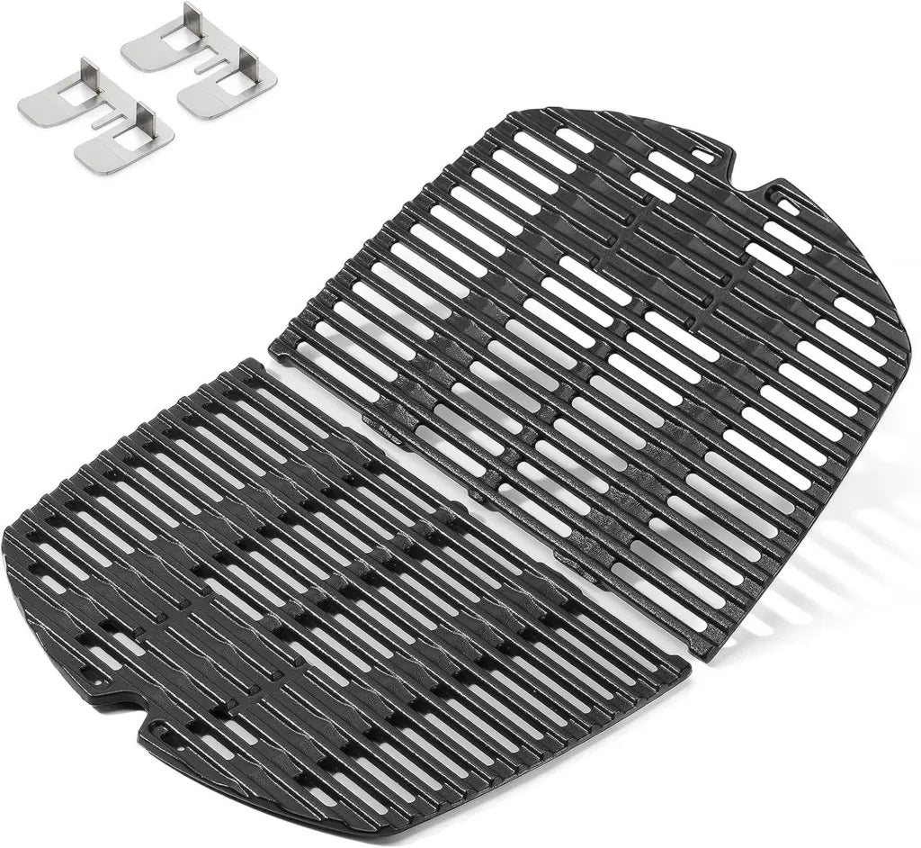 Grille de Cuisson en Fonte pour Barbecue Weber Q2000 avec Supports