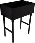 Gril à charbon portable pour 4 brochettes - Barbecue en acier robuste avec pieds amovibles - Parfait pour le camping et les pique-niques