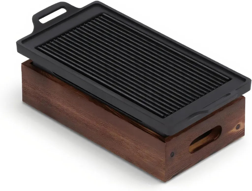 Grille de Barbecue Antiadhésive sans Fumée pour Usage Familial en Extérieur, 32x15x9 cm