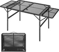 Table pliante de camping 90 x 60 cm avec étagère en métal, charge 30 kg