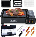 Réchaud et Barbecue à Gaz 2-en-1 Portable avec Accessoires et Valise - 2.2 kW