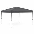 Tonnelle carrée 3x3m en métal avec toit en polyester gris