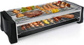 Gril Électrique de Table HengBO, BBQ Sans Fumée à Deux Niveaux avec Collecteur de Graisses et Thermostat 2200 W, Noir