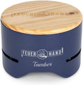 Barbecue de Table au Charbon Tamber en Cobalt - Compact avec Couvercle et Grille Émaillée