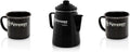 Cafetière Percolateur avec 2 Tasses Émaillées - Noir