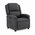 Fauteuil inclinable en cuir synthétique noir