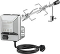 Onlyfire Tournebroche Universelle Acier Inoxydable, Rôtissoire 90 cm avec Moteur 220V, Broches à Viande Incluses