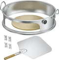 Kit de Cuisson Pizza pour Barbecue Weber 57 cm avec Pierre et Pelle