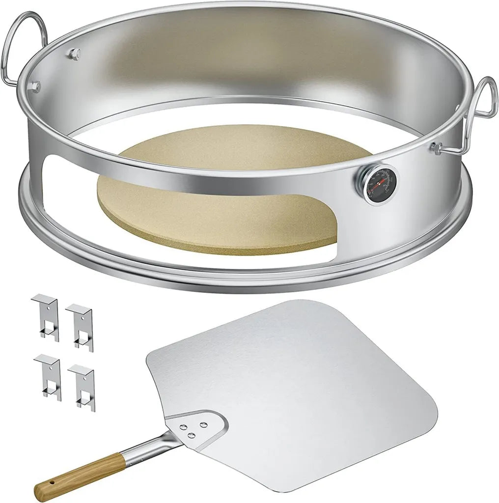 Kit de Cuisson Pizza pour Barbecue Weber 57 cm avec Pierre et Pelle