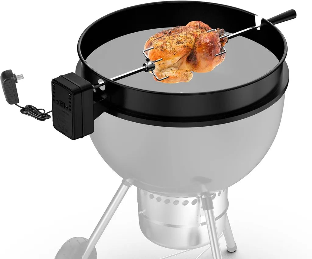 Kit Rôtissoire Onlyfire avec Moteur et Adaptateur pour Barbecue 57cm