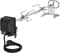 Kit Rôtissoire Électrique 73 cm pour Barbecue et Foyer Extérieur, Moteur Automatique et Fourchettes, Parfait pour Poulet Rôti