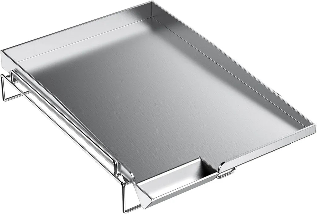 Plaque de cuisson Onlyfire en acier inoxydable pour barbecue, compatible avec grils à gaz, dimensions: 36x25x2,7 cm