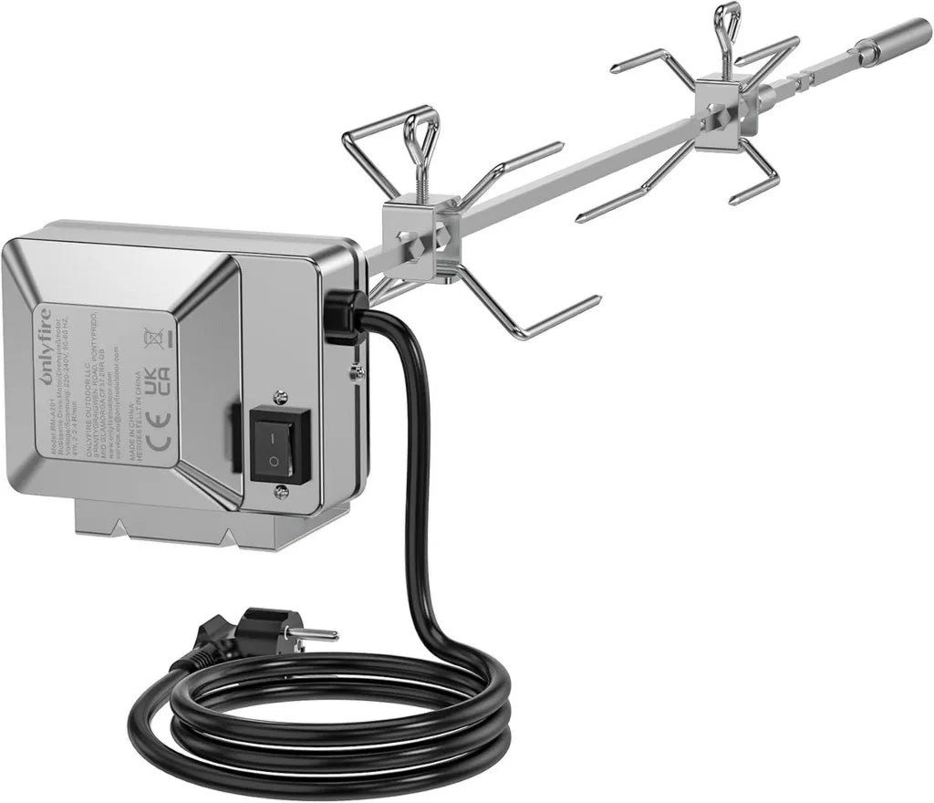 Kit de Rôtissoire en Acier Inoxydable pour Grils Weber Genesis II
