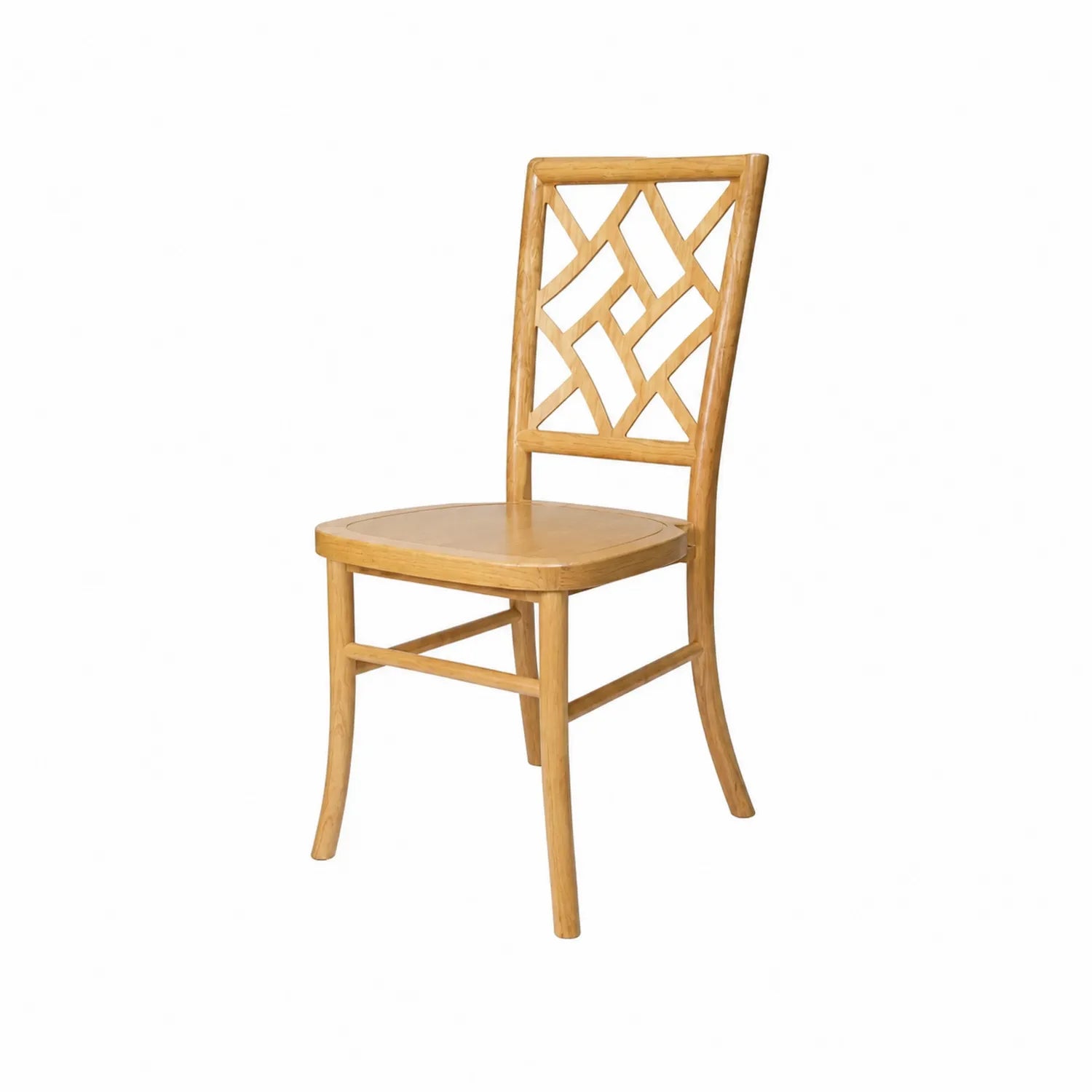 Chaise en bois de hêtre avec dossier ajouré, 45 cm x 50 cm x 85 cm