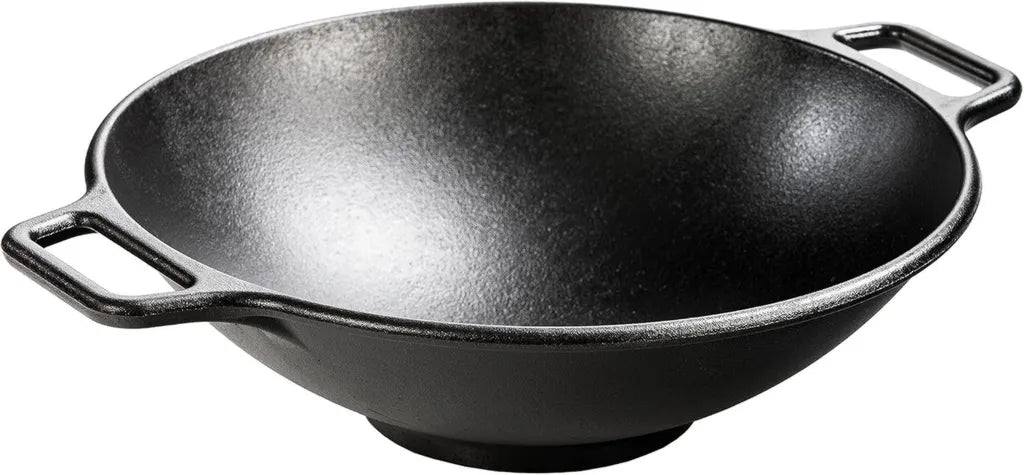 Wok en Fonte Lodge Pro-Logic avec Doubles Poignées, 35 cm