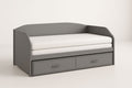 Gray Wooden Daybed with Storage Drawers Twin Size