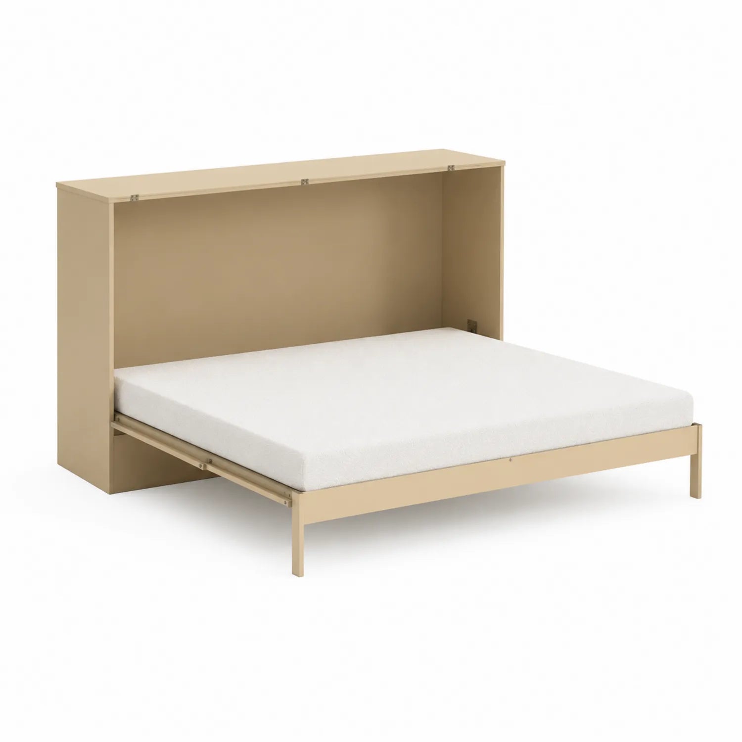 Lit escamotable 140x200 cm Métal Beige