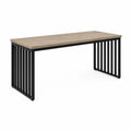 Bureau en bois et métal noir 160x80x75 cm