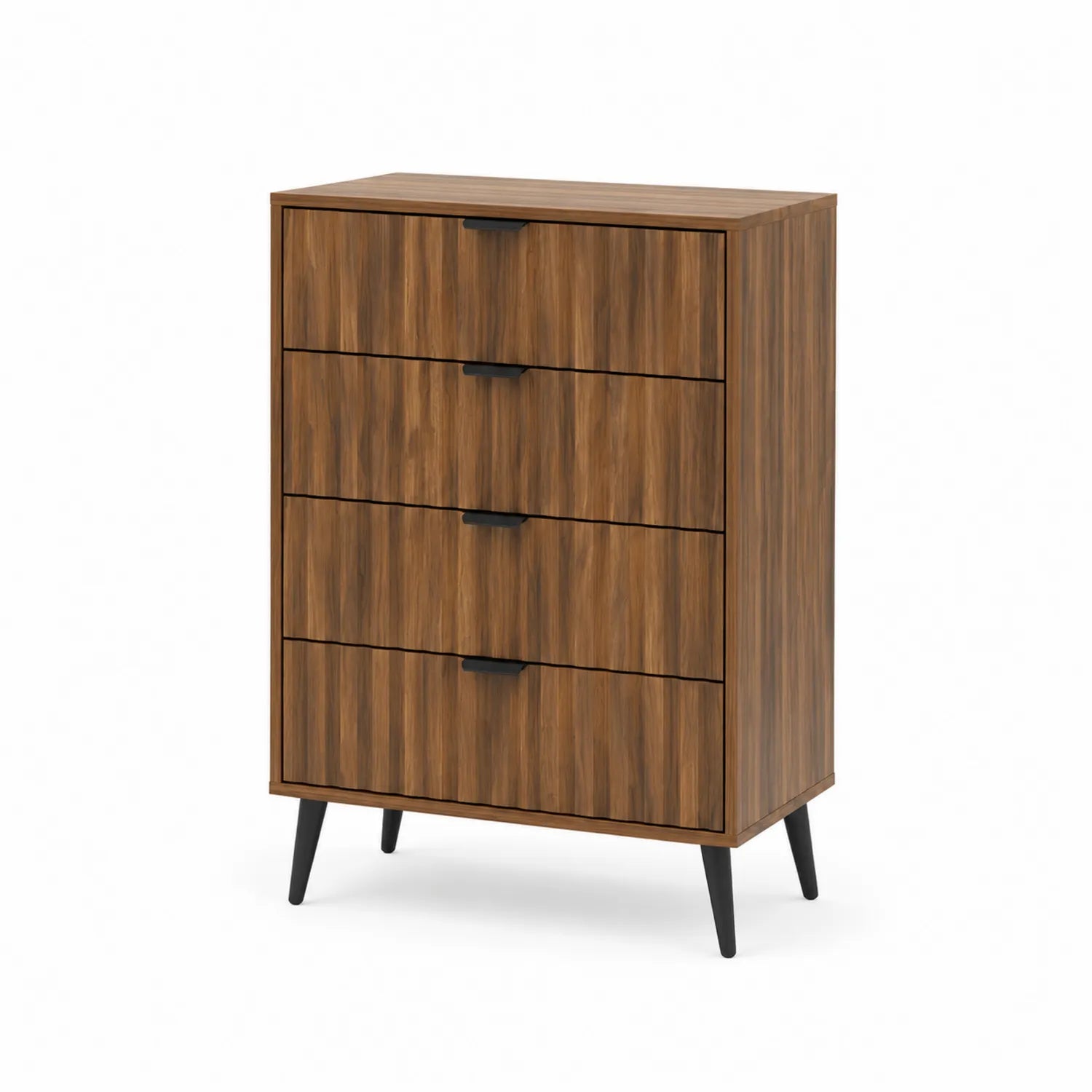 Commode en Bois avec 4 Tiroirs Marron