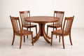 Solid Wood Round Dining Table Set with 4 Chairs