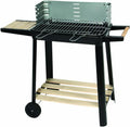 Barbecue au charbon CALABRIA - Acier chromé - 84,5x42x78,5 cm