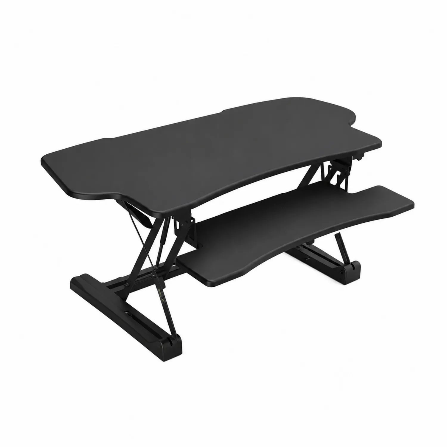 Bureau réglable en métal et bois Noir