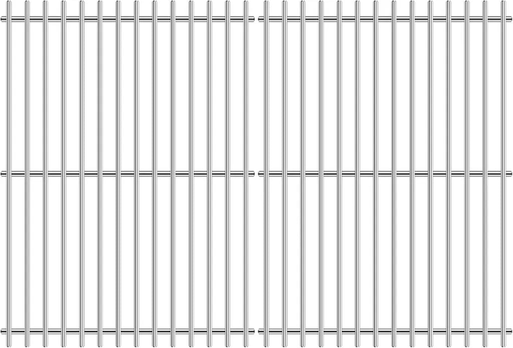 Paire de grilles en acier inoxydable pour barbecue 43,2 x 31,7 cm compatible avec divers modèles