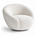 Fauteuil pivotant en bouclette blanc