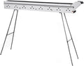 Barbecue à charbon en acier inoxydable 110 cm - Fabriqué en Italie