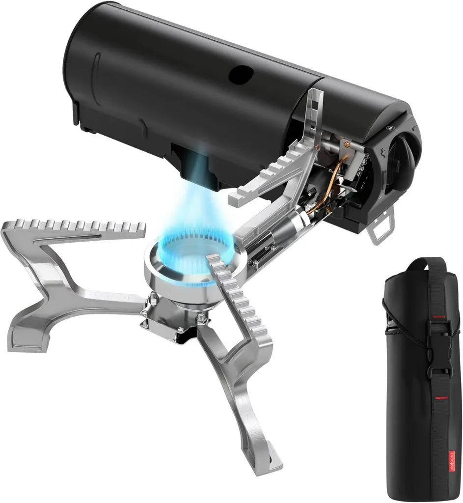 Réchaud de Camping EVOCAMP Portable avec Cartouches 227g et Allumage Piézo