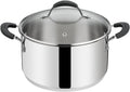 Lagostina Casserole Acier Inoxydable 18 cm avec Couvercle en Verre