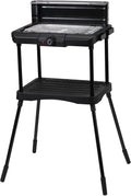 Barbecue Électrique sur Pied 2000W avec Thermostat et Grille Chromée