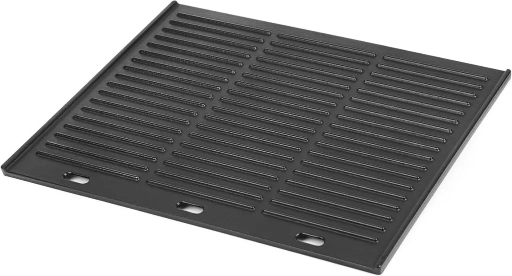 Plaque de Cuisson Réversible en Fonte 45,5 x 35 cm pour Barbecue et Cuisson à Gaz