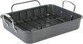 Plat à rôtir en acier au carbone avec grille - Kenmore Keaton - 42 x 32 x 8 cm - Gris