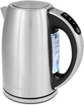 Bouilloire Électrique Cuisinart 1,7L – Contrôle de Température Précis, 3 kW, Filtre Anti-Calcaire