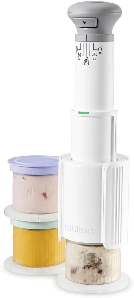 Cuisinart Sorbetière Freeze Wand® avec 3 Pots 240 ml | 5 Programmes : Glace, Sorbet, Milkshake, Granité, Mélanges | Option Végan et Sans Produits Laitiers