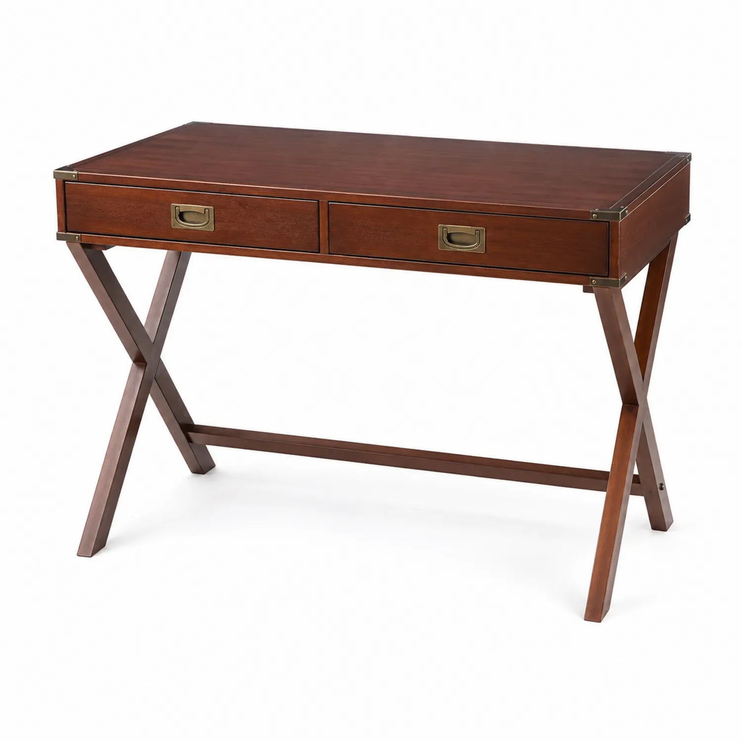 Bureau en Bois avec 2 Tiroirs 120x60x78 cm
