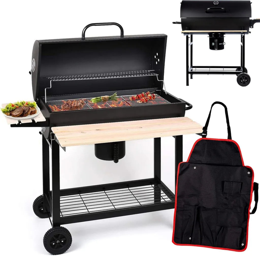 Barbecue Charbon GrillMaster BigBend GM2020 avec Accessoires et Roulettes